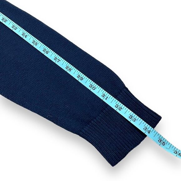 Banana Republic Sweater Mens Medium M Navy Button Front Mock Neck Pullover - Picture 9 of 10